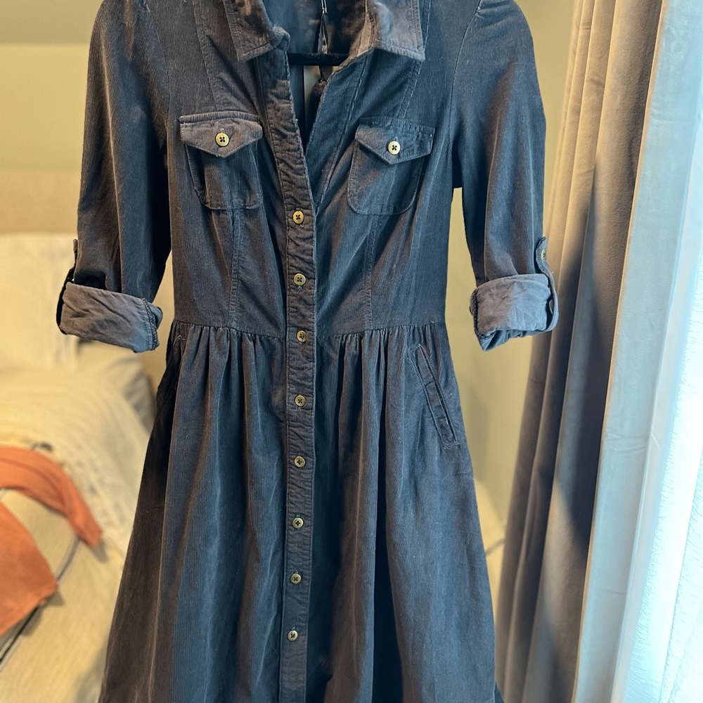 Anthropologie Fei Corduroy Shirt dress